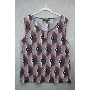 80 Park Geometric Tank‎ Top-Size XL-New with Tags-City-Retro
